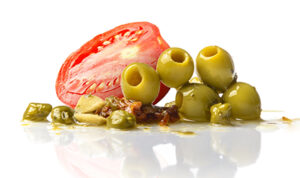 Manzanilla deshuesada tomate tapenea